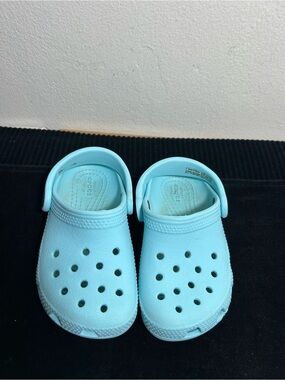 Kids Light Aqua Slip-On Sandal Clogs Sz C 7